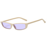 Maxbell Vintage Sunglasses Women Brand Designer Small Frame Sun Glasses White+Purple