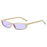 Maxbell Vintage Sunglasses Women Brand Designer Small Frame Sun Glasses White+Purple