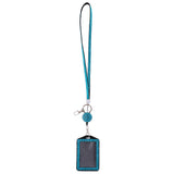 Maxbell Rhinestone Lanyard with Retractable Reel Vertical ID Badge Holder Deep Blue