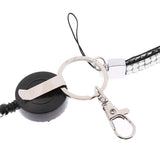 Maxbell Rhinestone Lanyard with Retractable Reel Vertical ID Badge Holder White