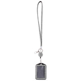 Maxbell Rhinestone Lanyard with Retractable Reel Vertical ID Badge Holder White