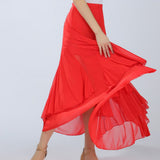 Maxbell new square ballroom dance dress big swing skirt dance dress Red