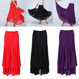 Maxbell new square ballroom dance dress big swing skirt dance dress Red