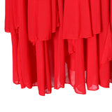 Maxbell new square ballroom dance dress big swing skirt dance dress Red