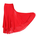 Maxbell new square ballroom dance dress big swing skirt dance dress Red