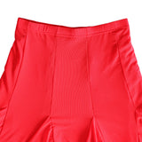 Maxbell new square ballroom dance dress big swing skirt dance dress Red