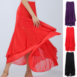 Maxbell new square ballroom dance dress big swing skirt dance dress Red