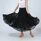 Maxbell new square ballroom dance dress big swing skirt dance dress Black
