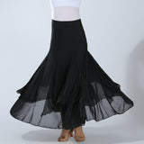 Maxbell new square ballroom dance dress big swing skirt dance dress Black