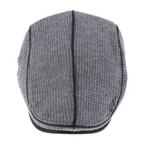 Maxbell Mens Knit Cabbie Hat Winter Warm Buckle Golf IVY Newsboy Driving Cap Style 2-Gray