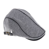 Maxbell Mens Knit Cabbie Hat Winter Warm Buckle Golf IVY Newsboy Driving Cap Style 2-Gray