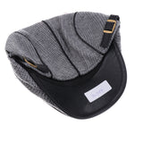 Maxbell Mens Knit Cabbie Hat Winter Warm Buckle Golf IVY Newsboy Driving Cap Style 2-Gray