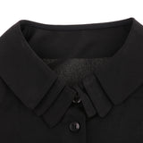 Maxbell Womens Fake Collar Removable False Blouse Embroidered Chiffon Black