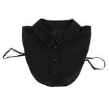 Maxbell Womens Fake Collar Removable False Blouse Embroidered Chiffon Black