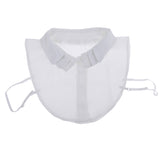 Maxbell Womens Fake Collar Removable False Blouse Embroidered Chiffon White