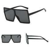 Maxbell Women Vintage Rectangle Sunglasses Matte Balck Farme Balck Lense