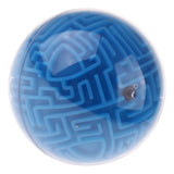 Maxbell 3D Maze Ball Magic Ball Puzzle Brain Maze Game Kids Educational Toy Blue (Hard Difficulty)