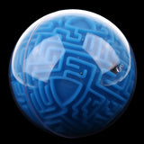 Maxbell 3D Maze Ball Magic Ball Puzzle Brain Maze Game Kids Educational Toy Blue (Hard Difficulty)