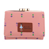 Maxbell Womens Bifold Wallet Clutch Card Holders Purse Short Handbag Pink