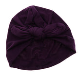 Maxbell Newborn Baby Girls Infant Bowknot Hat Toddler Cotton Beanie Hat Cap Purple