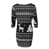 Maxbell Women Xmas Cocktail Party Long Sleeve Bodycon Sweater Mini Dress M Black