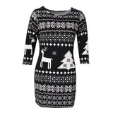 Maxbell Women Xmas Cocktail Party Long Sleeve Bodycon Sweater Mini Dress M Black