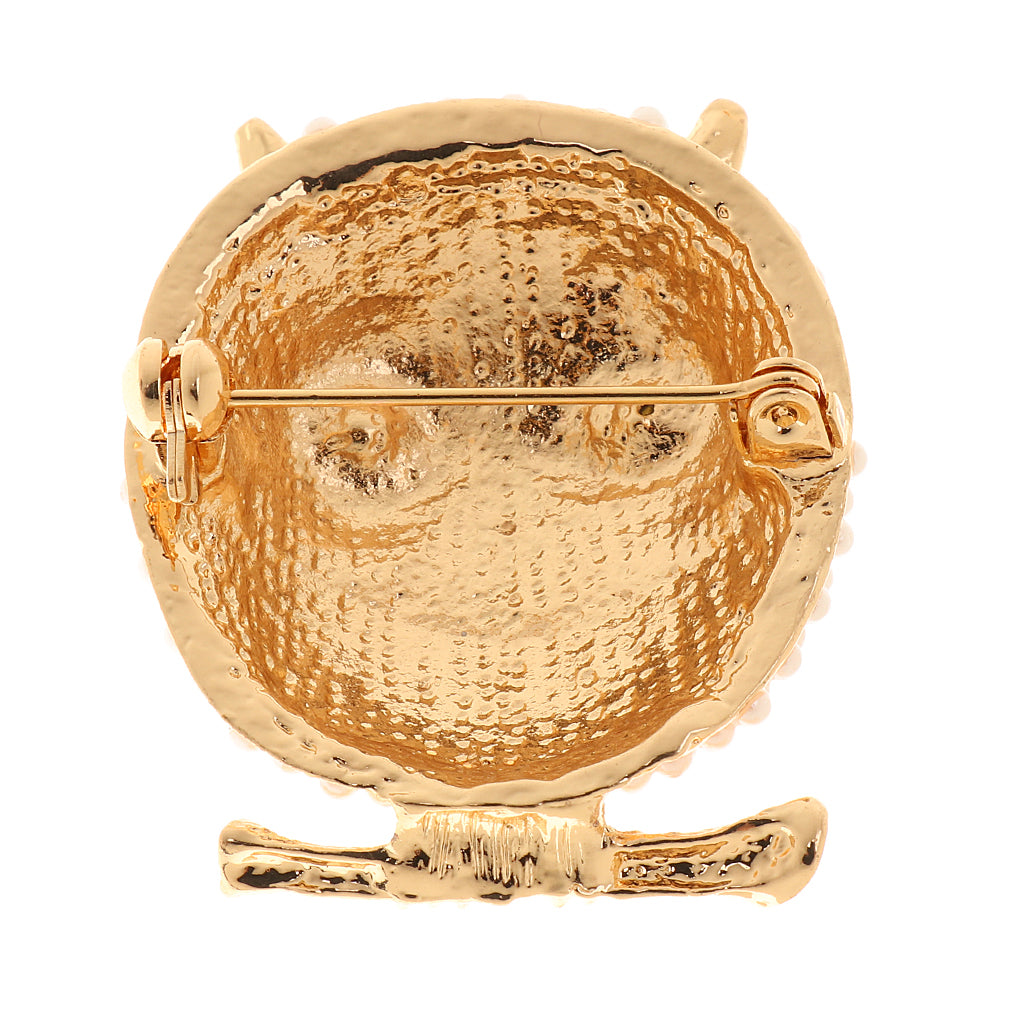 Maxbell Women Alloy Flower Wedding Bridal Brooch Gold Owl