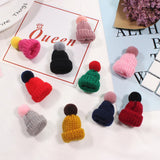 Maxbell Female Girls Kawaii Hat Sweater Brooches Korean Mini Cute Ball Pin Khaki