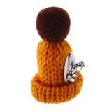 Maxbell Female Girls Kawaii Hat Sweater Brooches Korean Mini Cute Ball Pin Khaki