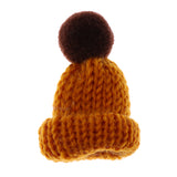 Maxbell Female Girls Kawaii Hat Sweater Brooches Korean Mini Cute Ball Pin Khaki