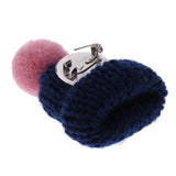 Maxbell Female Girls Kawaii Hat Sweater Brooches Korean Mini Cute Ball Pin Navy