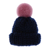 Maxbell Female Girls Kawaii Hat Sweater Brooches Korean Mini Cute Ball Pin Navy