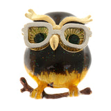 Maxbell Women Owl Glasses Enamel Brooches Corsage Alloy Brooch White Glasses Frame