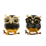 Maxbell Women Owl Glasses Enamel Brooches Corsage Alloy Brooch White Glasses Frame