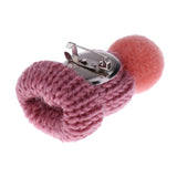 Maxbell Female Girls Kawaii Hat Sweater Brooches Korean Mini Cute Ball Pin Deep Pink