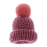 Maxbell Female Girls Kawaii Hat Sweater Brooches Korean Mini Cute Ball Pin Deep Pink