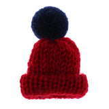 Maxbell Female Girls Kawaii Hat Sweater Brooches Korean Mini Cute Ball Pin Wine Red