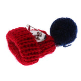 Maxbell Female Girls Kawaii Hat Sweater Brooches Korean Mini Cute Ball Pin Wine Red