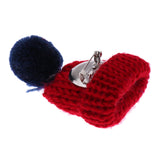 Maxbell Female Girls Kawaii Hat Sweater Brooches Korean Mini Cute Ball Pin Wine Red