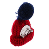 Maxbell Female Girls Kawaii Hat Sweater Brooches Korean Mini Cute Ball Pin Wine Red