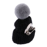 Maxbell Female Girls Kawaii Hat Sweater Brooches Korean Mini Cute Ball Pin Black