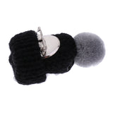 Maxbell Female Girls Kawaii Hat Sweater Brooches Korean Mini Cute Ball Pin Black