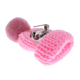 Maxbell Female Girls Kawaii Hat Sweater Brooches Korean Mini Cute Ball Pin Pink