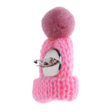 Maxbell Female Girls Kawaii Hat Sweater Brooches Korean Mini Cute Ball Pin Pink