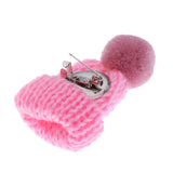 Maxbell Female Girls Kawaii Hat Sweater Brooches Korean Mini Cute Ball Pin Pink