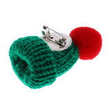 Maxbell Female Girls Kawaii Hat Sweater Brooches Korean Mini Cute Ball Pin Green