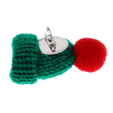 Maxbell Female Girls Kawaii Hat Sweater Brooches Korean Mini Cute Ball Pin Green