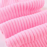 Maxbell KIDS GIRLS WARM SOFT KNIT WINTER SCARF WRAP NECK WARMER FAUX FUR POMPOM  Pink