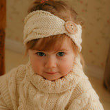 Maxbell Baby Girls Toddler Crochet Knit Button Headband Hair Band Accessories Blue