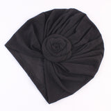 Maxbell Mother and Baby Flower Turban Hat Mom and baby Top Hat set Toddler Black